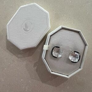 Swarovski Silver and Black Crystal Earrings